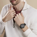 Hugo Boss Trace Chronograph Black Dial Black Leather Strap Watch for Men - 1514003 Authentic Buy Shop Now