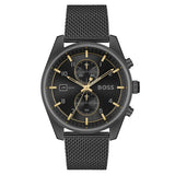Hugo Boss Skytraveller Chronograph Black Dial Black Mesh Strap Watch for Men - 1514150 Buy Now By Hugo Boss