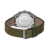 Hugo Boss Skytraveller Chronograph Black Dial Green Leather Strap Watch for Men - 1514148 Buy Now By Hugo Boss