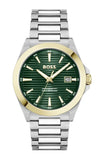 Hugo Boss Strike Green Dial Silver Steel Strap Watch for Men - 1514173 Buy Now By Hugo Boss
