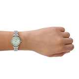 Emporio Armani Gianni T Bar Green Dial Silver Steel Strap Watch for Women - AR11667 Buy Now By Emporio Armani