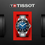 Tissot Seastar 2000 Professional Powermatic 80 Blue Dial Silver Steel Strap Watch for Men - T120.607.11.041.01 Authentic Buy Shop Now