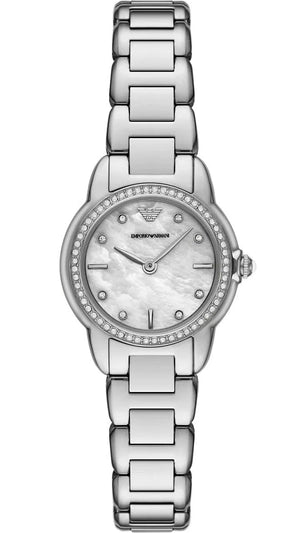 Emporio Armani Mia Mother of Pearl Dial Silver Steel Strap Watch for Women - AR11669 Buy Now By Emporio Armani