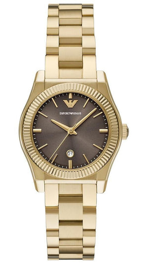 Emporio Armani Federica Brown Dial Gold Steel Strap Watch for Women - AR11700 Buy Now By Emporio Armani
