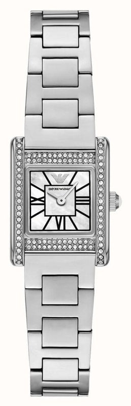 Emporio Armani Genni Analog Mother of Pearl Dial Silver Steel Strap Watch for Women - AR11662 Buy Now By Emporio Armani