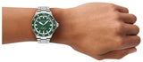 Emporio Armani Sea Explorer Green Dial Silver Steel Strap Watch for Men - AR60088 Buy Now By Emporio Armani