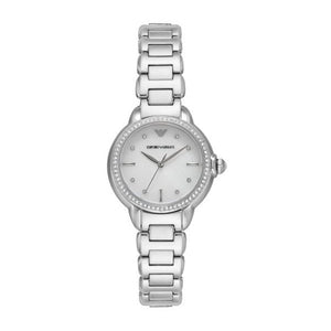 Emporio Armani Mia Mother of Pearl Dial Silver Steel Strap Watch for Women - AR11596 Buy Now By Emporio Armani