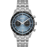Hugo Boss Tourmaster Chronograph Blue Dial Silver Steel Strap Watch for Men - 1514286 Authentic Buy Shop Now