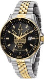 Maserati SFIDA Black Dial Two Tone Steel Strap Watch for Men - R8853140009 Authentic Buy Shop Now