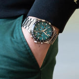 Hugo Boss Strike Chronograph Green Dial Silver Steel Strap Watch for Men - 1514241 Buy Now By Hugo Boss