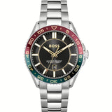 Hugo Boss Runner 3H Black Dial Silver Steel Strap Watch for Men - 1514210 Buy Now By Hugo Boss