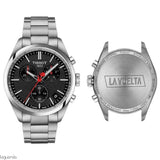 Tissot PR 100 Vuelta Chronograph Black Dial Silver Steel Strap Watch for Men - T150.417.11.051.01 Authentic Buy Shop Now