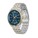 Hugo Boss Skytraveller Chronograph Blue Dial Two Tone Steel Strap Watch for Men - 1514247 Buy Now By Hugo Boss