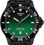 Tissot Tissot Seastar 1000 Quartz Green Dial Black Steel Strap Watch for Men - T120.410.33.091.00 Authentic Buy Shop Now