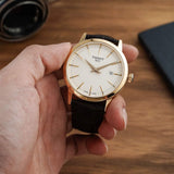 Tissot Classic Dream Ivory Dial Brown Leather Strap Watch for Men - T129.410.36.261.00 Authentic Buy Shop Now