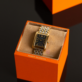 Tory Burch Eleanor Mother of Pearl Black Dial Two Tone Steel Strap Watch for Women - TBW1084 Buy Now By Tory Burch