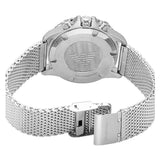 Emporio Armani Diver Chronograph Blue Dial Silver Mesh Strap Watch for Men - AR11587 Buy Now By Emporio Armani