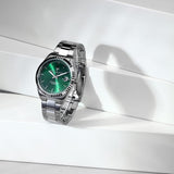 Maserati Competizione Green Dial Silver Steel Strap Watch for Men - R8853100043 Authentic Buy Shop Now