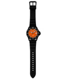 Emporio Armani World Explorer Orange Dial Black Silicone Strap Watch for Men - AR11684 Buy Now By Emporio Armani