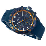 Hugo Boss Runner Chronograph Blue Dial Blue Silicone Strap Watch for Men - 1514142 Buy Now By Hugo Boss