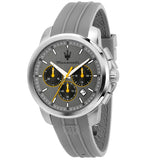 Maserati Successo Chronograph Grey Dial Grey Rubber Strap Watch for Men - R8871621043 Authentic Buy Shop Now
