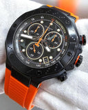 Tissot T Race Chronograph Black Dial Orange Rubber Strap Watch for Men - T141.417.37.051.02 Buy Now By Tissot