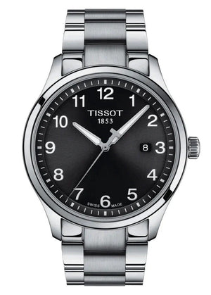 Tissot T-Sport Gent XL Black Dial Silver Steel Strap Watch for Men - T116.410.11.057.00 Authentic Buy Shop Now