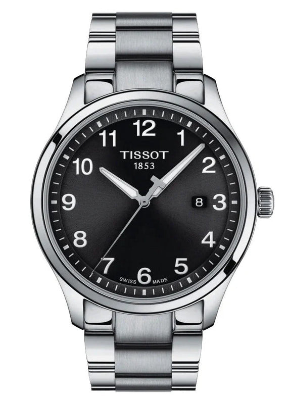 Tissot T-Sport Gent XL Black Dial Silver Steel Strap Watch for Men - T116.410.11.057.00 Authentic Buy Shop Now