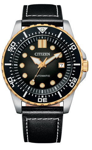 Citizen Mechanical Automatic Black Dial Black Leather Strap Watch for Men - NJ0176-10E Buy Now By Citizen