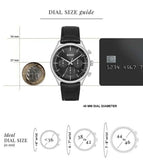 Hugo Boss Gregor Chronograph Black Dial Black Leather Strap Watch for Men - 1514049 Authentic Buy Shop Now