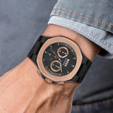 Hugo Boss Taper Chronograph Black Dial Black Leather Strap Watch for Men - 1514089 Authentic Buy Shop Now