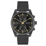 Hugo Boss Skytraveller Chronograph Black Dial Black Mesh Strap Watch for Men - 1514150 Buy Now By Hugo Boss