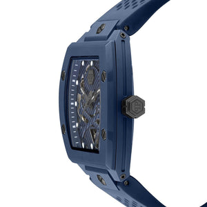 Philipp Plein The SKeleton Blue Dial Blue Silicone Strap Watch for Men - PWVBA0323 Authentic Buy Shop Now
