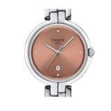 Tissot T-Lady Flamingo Diamonds Pink Dial Silver Steel Strap Watch for Women - T094.210.11.336.00 Authentic Buy Shop Now
