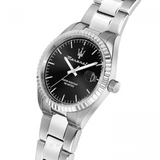 Maserati Competizione Black Dial Silver Steel Strap Watch for Men - R8853100028 Authentic Buy Shop Now
