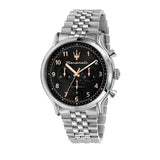Maserati Epoca Chronograph Limited Edition Black Dial Silver Steel Strap Watch for Men - R8873618029 Authentic Buy Shop Now