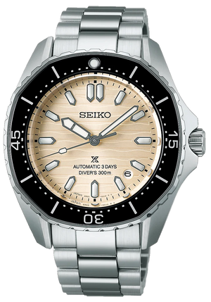 Seiko Prospex Polygonal Divers Automatic Pearl White Dial Silver Steel Strap Watch for Men - SPB481J1 Authentic Buy Shop Now