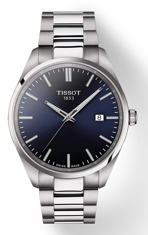 Tissot PR 100 Blue Dial Silver Steel Strap Watch for Men - T150.410.11.041.00 Authentic Buy Shop Now