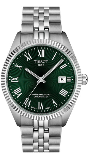 Tissot Ballade Powermatic 80 COSC Green Dial Silver Steel Strap Watch for Men - T156.408.11.093.00 Authentic Buy Shop Now