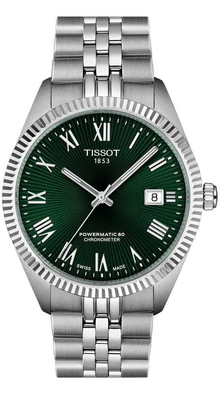 Tissot Ballade Powermatic 80 COSC Green Dial Silver Steel Strap Watch for Men - T156.408.11.093.00 Authentic Buy Shop Now