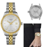 Tissot Ballade Quartz Silver Dial Two Tone Steel Strap Watch for Women - T156.210.22.031.00 Authentic Buy Shop Now
