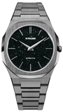 D1 Milano Ultra Thin Aventurine Black Dial Silver Steel Strap Watch for Men - D1-UTBJ29 Authentic Buy Shop Now