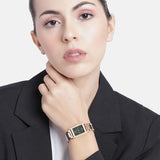 Emporio Armani Genni Green Dial Rose Gold Steel Strap Watch for Women - AR11641 Buy Now By Emporio Armani