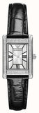 Emporio Armani Two Hand Crystals Silver Dial Black Leather Strap Watch for Women - AR11623 Buy Now By Emporio Armani