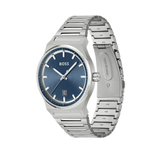 Hugo Boss Candor Blue Dial Silver Steel Strap Watch for Men - 1514076 Buy Now By Hugo Boss