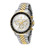 Maserati SFIDA Chronograph Silver Dial Two Tone Steel Strap Watch for Men - R8873640024 Authentic Buy Shop Now