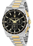 Maserati Velocità Chronograph Black Dial Two Tone Steel Strap Watch for Men - R8873652003 Authentic Buy Shop Now