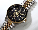 Maserati SFIDA Black Dial Two Tone Steel Strap Watch for Men - R8853140009 Authentic Buy Shop Now