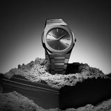 D1 Milano Ultra Thin Anthracite Gray Dial Gray Steel Strap Watch for Men - D1-UTBJ22 Authentic Buy Shop Now