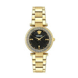 Versace Reve Analog Black Dial Gold Steel Strap Watch for Women - VE8B00624 Buy Now By Versace